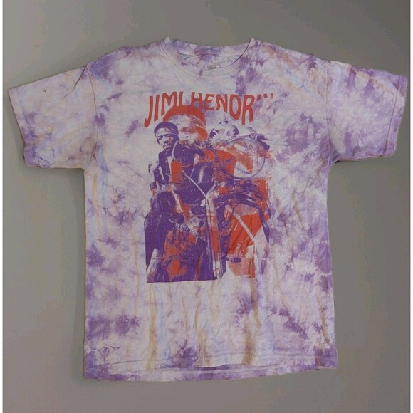 Tie-Dye Other - Jimi Hendrix Tie Dye T-Shirt Large Purple Orange Graphic Licensed Band Tee Rock